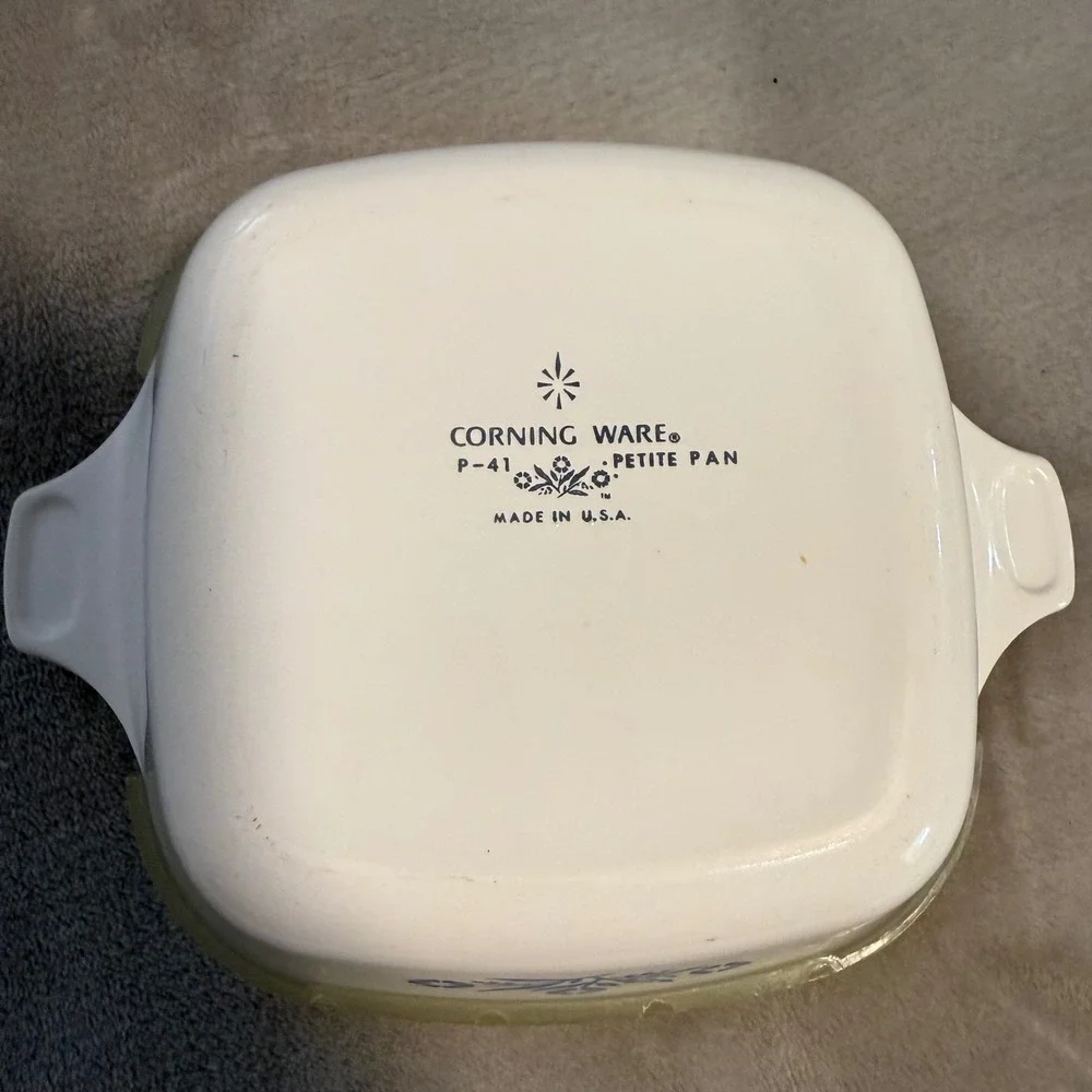Vintage CorningWare Blue Cornflower P-41 Petite Pan w/‎ Lid Corning